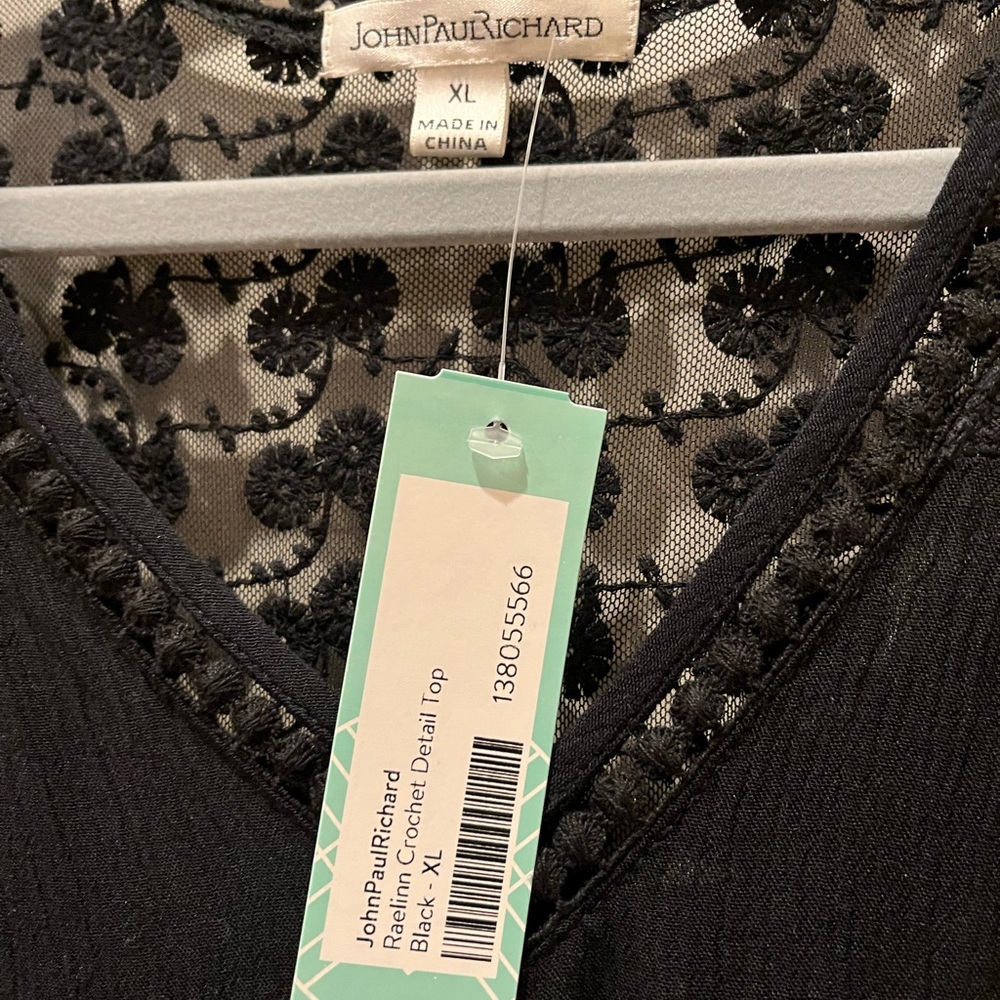 John Paul Richard Black dress top Stitch Fix NWT